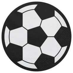 PartyDeco sp. z o.o. Servietter Fodbold Runde - Borddækning