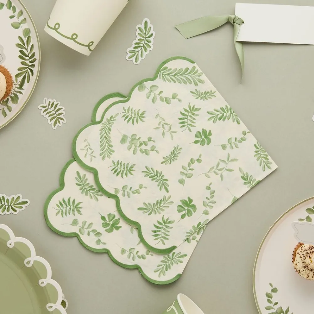 Discount CG Global Products Ltd Servietter Grønne Blade Botanic