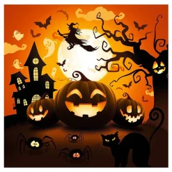 Outlet Fiestas Guirca, S.L Servietter Halloweengræskar