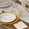 Sale Santex Servietter Just Married Hvid/Guld