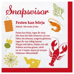 Clearance AB Alrik Hedlund Servietter Krebsfest Snapsviser