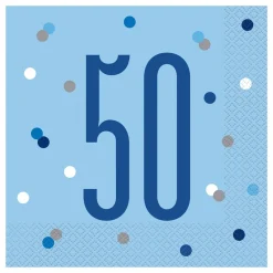 Clearance Unique UK Inc t/as Unique Party Servietter 50 Lyseblå Prikket