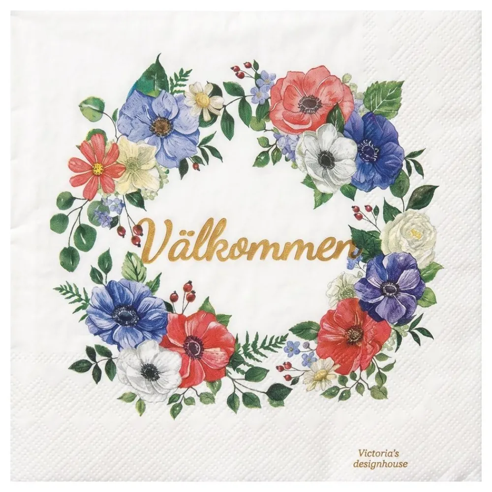 Dynäs Import AB Servietter Midsommer Velkommen - Borddækning