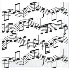 Three Sixty Degrees Ltd Servietter Musik Noder - Kostumetema|Borddækning