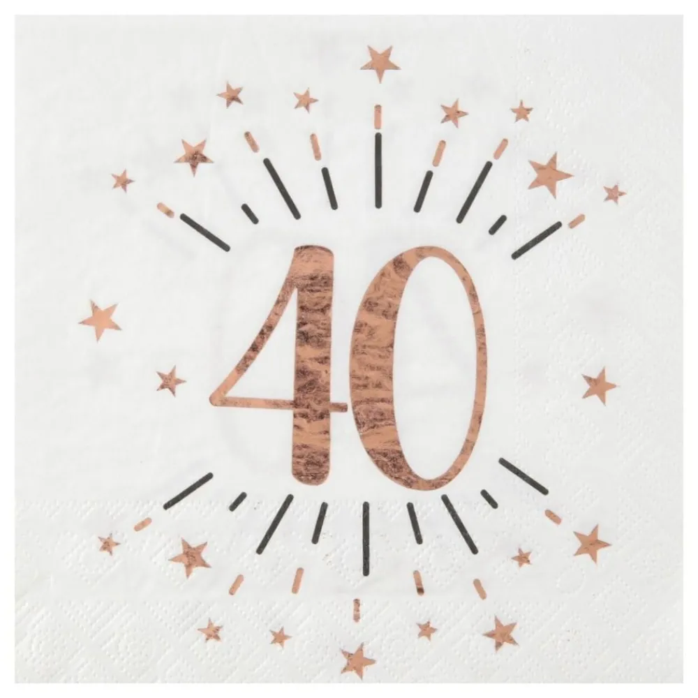 Clearance Santex Servietter 40 Sparkling Rosaguld
