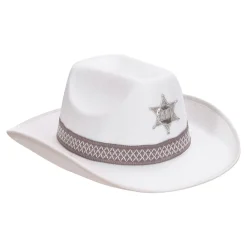 Widmann S.r.l. Sheriffhat Hvid - Kostumetema|Hatte