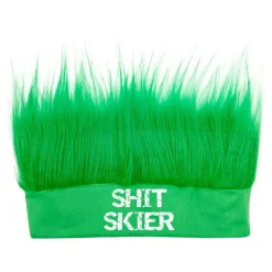 Netshirt Group AB Shit Skier Pandebånd med Hår Neongrøn - Hatte