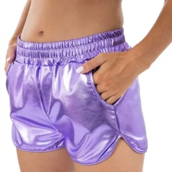 CHAKS Shorts Metallic Lilla - Tøj