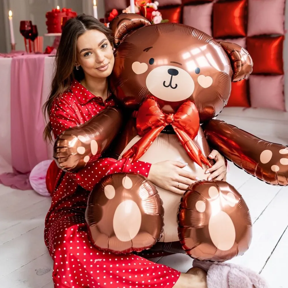 PartyDeco sp. z o.o. Siddende Bamse Folieballon - Balloner
