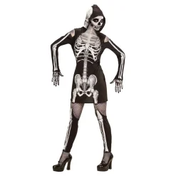 Widmann S.r.l. Skeletkjole med Hætte Kostume - Udklædningskostumer|Kostumetema