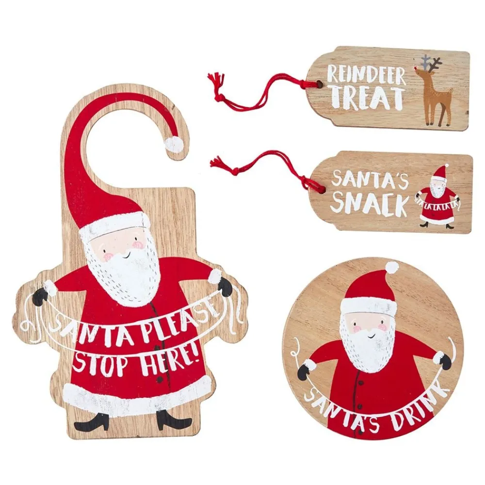 Online Ginger Ray Ltd Skilte i Træ Santa