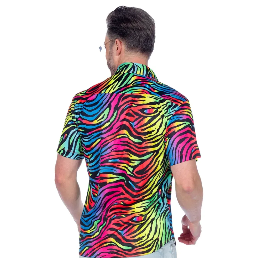 Wilbers Karnaval B.V. Skjorte Zebra Neon Herre