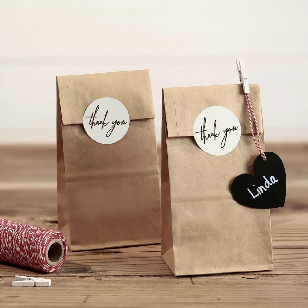 PartyDeco sp. z o.o. Slikposer Thank You Natur - Slik|Gaveindpakning