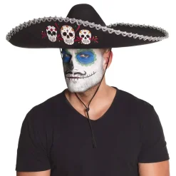 Boland Party Partners B.V. Sombrero Day Of the Dead - Tilbehør|Hatte