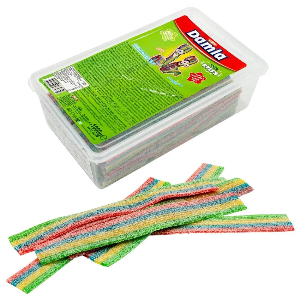 ERT Godis AB Sour Belts Rainbow Økonomipakke - Slik