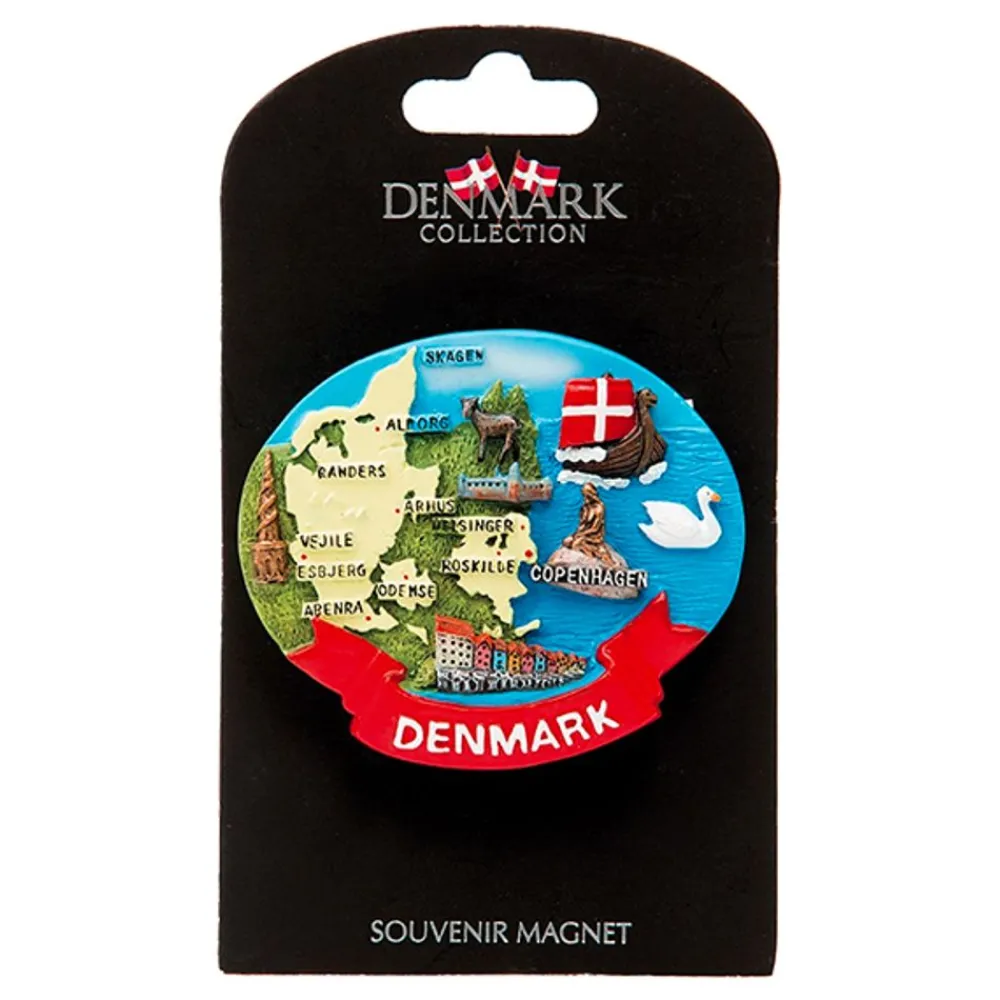 New Hisab/Joker Company AB Souvenir Denmark Kort Magnet