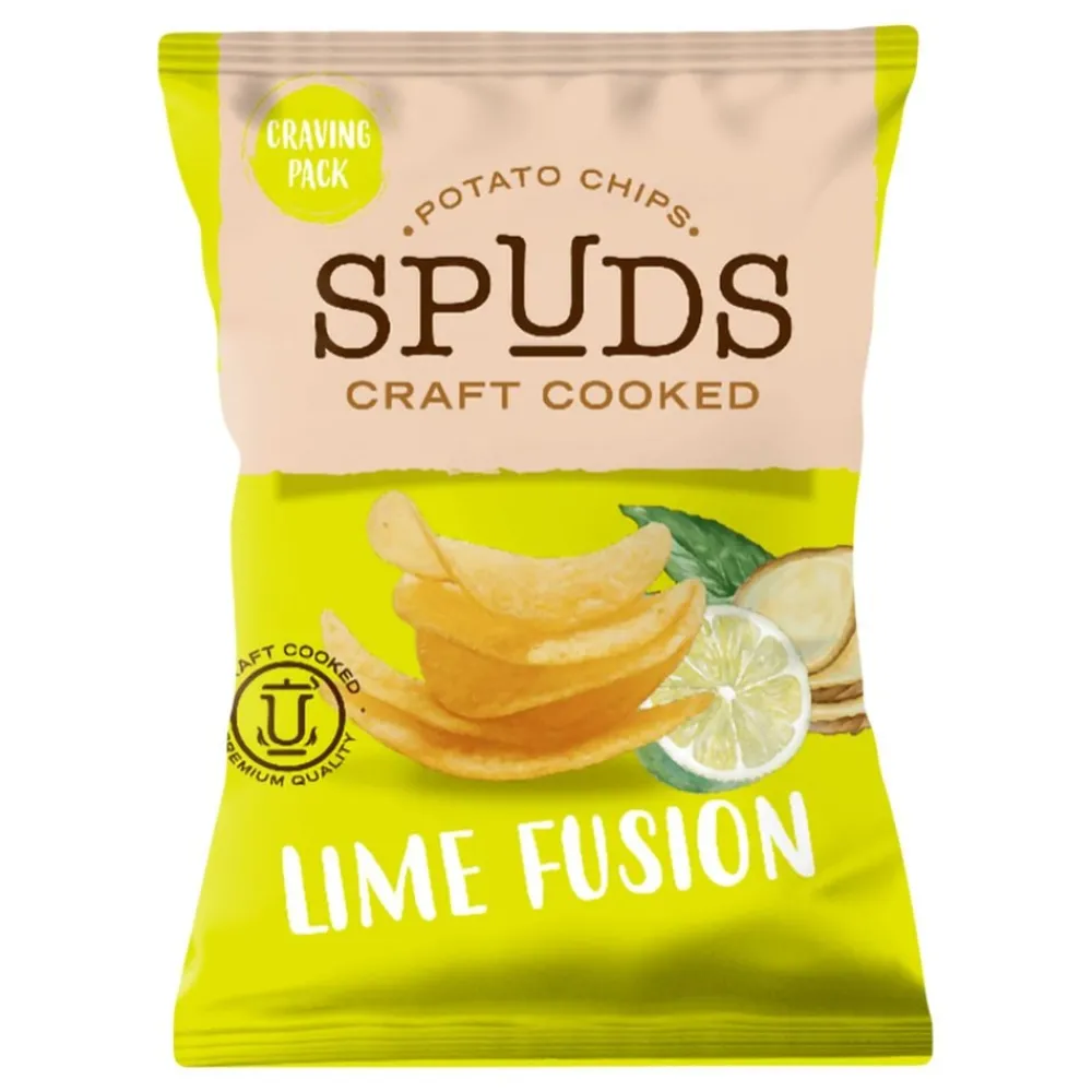 New USA Godis AB Spuds Craft Cooked Lime Fusion