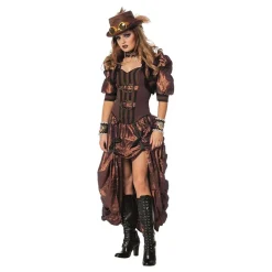 Hot Wilbers Karnaval B.V. Steampunk Kvinde Kostume Deluxe