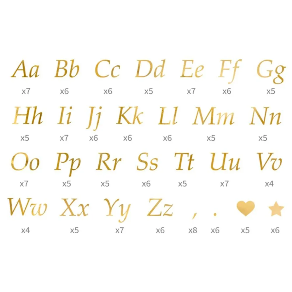 Online PartyDeco sp. z o.o. Stickers Bogstaver Guld Metallic