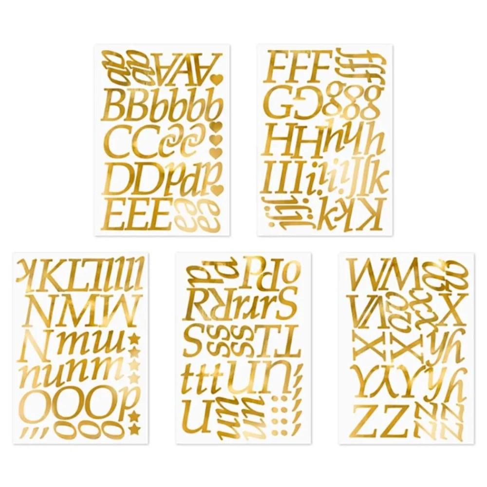 Online PartyDeco sp. z o.o. Stickers Bogstaver Guld Metallic