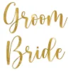 PartyDeco sp. z o.o. Stickers til Glas Bride & Groom - Hobby & Fritid|Borddækning