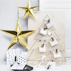 PartyDeco sp. z o.o. Stjerne i Pap Guld Metallic - Oppyntning