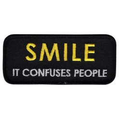 Clearance Märkbar AB Stofmærke Smile It Confuses People