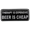 Märkbar AB Stofmærke Therapy Is Expensive Beer Is Cheap