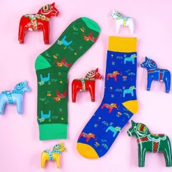 Hot Svensk Husman Socks AB Strømper med Dalaheste