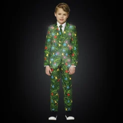 Online Oppo Merchandise Group B.V. Suitmeister Boys Christmas Green Tree Light Up Jakkesæt