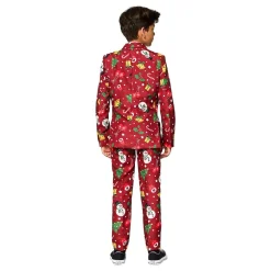 Discount Oppo Merchandise Group B.V. Suitmeister Boys Christmas Red Icons Light Up Jakkesæt