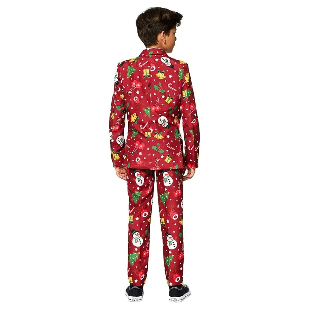 Discount Oppo Merchandise Group B.V. Suitmeister Boys Christmas Red Icons Light Up Jakkesæt