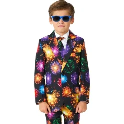 Oppo Merchandise Group B.V. Suitmeister Boys Fireworks Black Jakkesæt