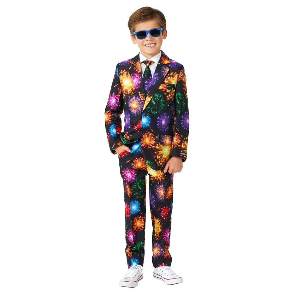 Oppo Merchandise Group B.V. Suitmeister Boys Fireworks Black Jakkesæt