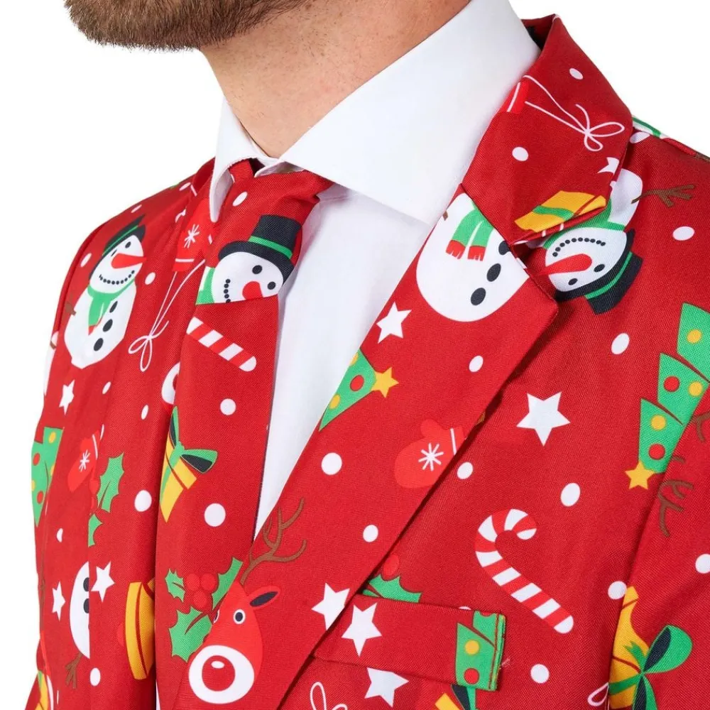 New Oppo Merchandise Group B.V. Suitmeister Christmas Red Icons Light Up Kostume