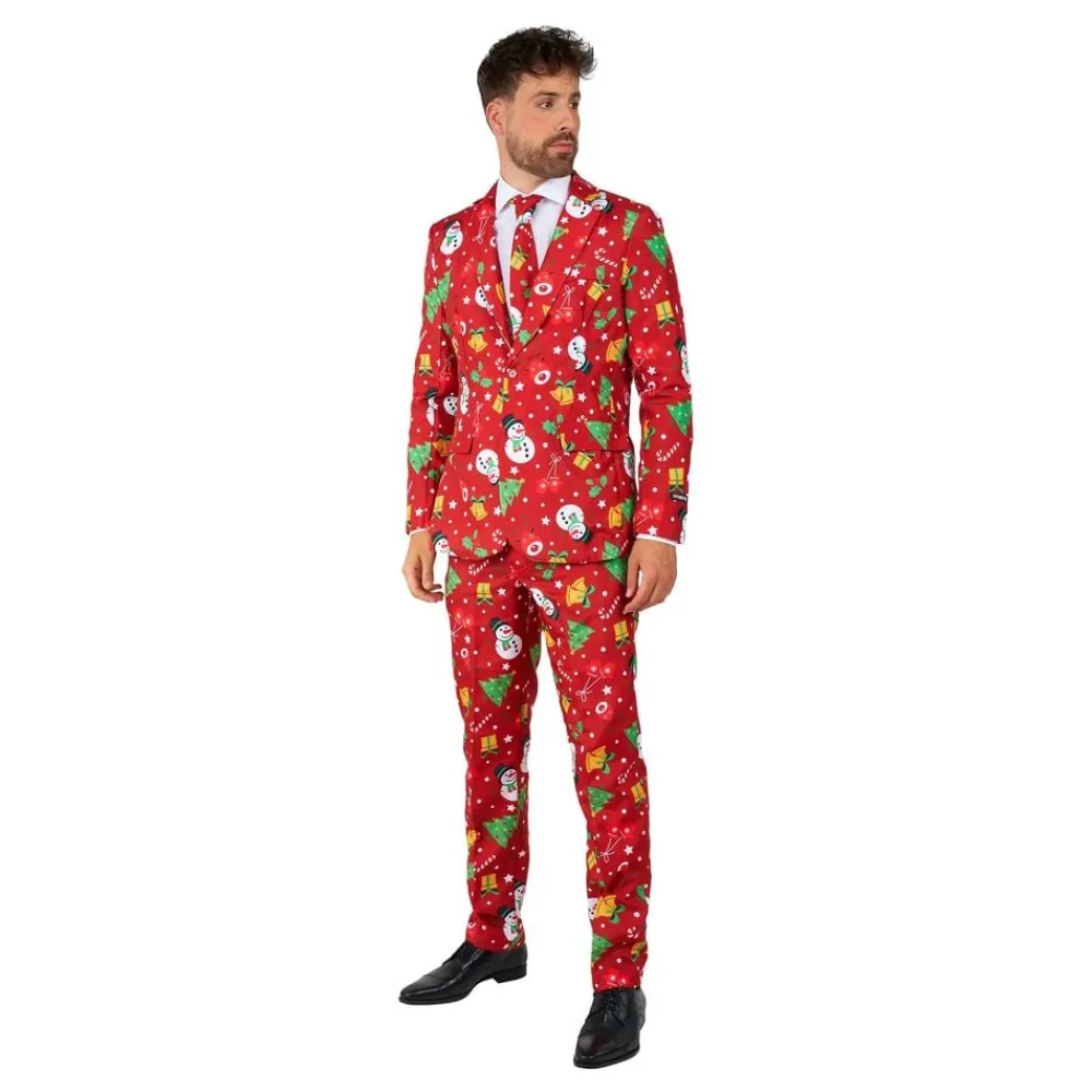New Oppo Merchandise Group B.V. Suitmeister Christmas Red Icons Light Up Kostume