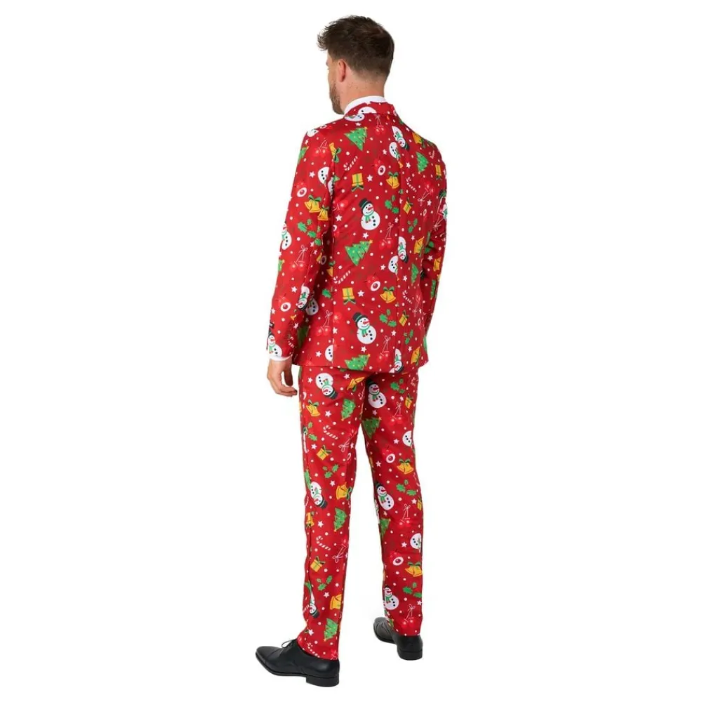 New Oppo Merchandise Group B.V. Suitmeister Christmas Red Icons Light Up Kostume