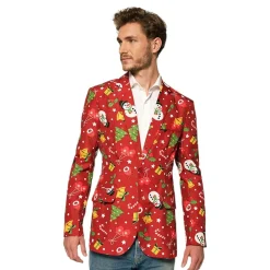 Oppo Merchandise Group B.V. Suitmeister Christmas Red Icons Light Up Jakke Herre - Tøj|Udklædningskostumer