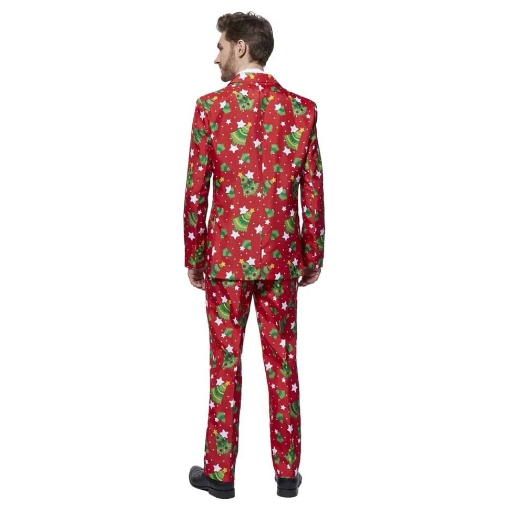 Discount Oppo Merchandise Group B.V. Suitmeister Christmas Trees Stars Rødt Jakkesæt