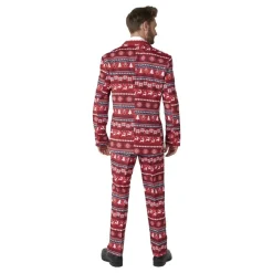 Oppo Merchandise Group B.V. Suitmeister Nordic Pixel Rødt Jakkesæt - Tøj|Udklædningskostumer