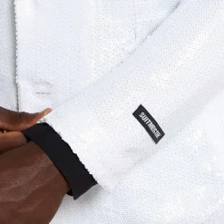 Oppo Merchandise Group B.V. Suitmeister Pailletblazer Hvid - Tøj|Udklædningskostumer