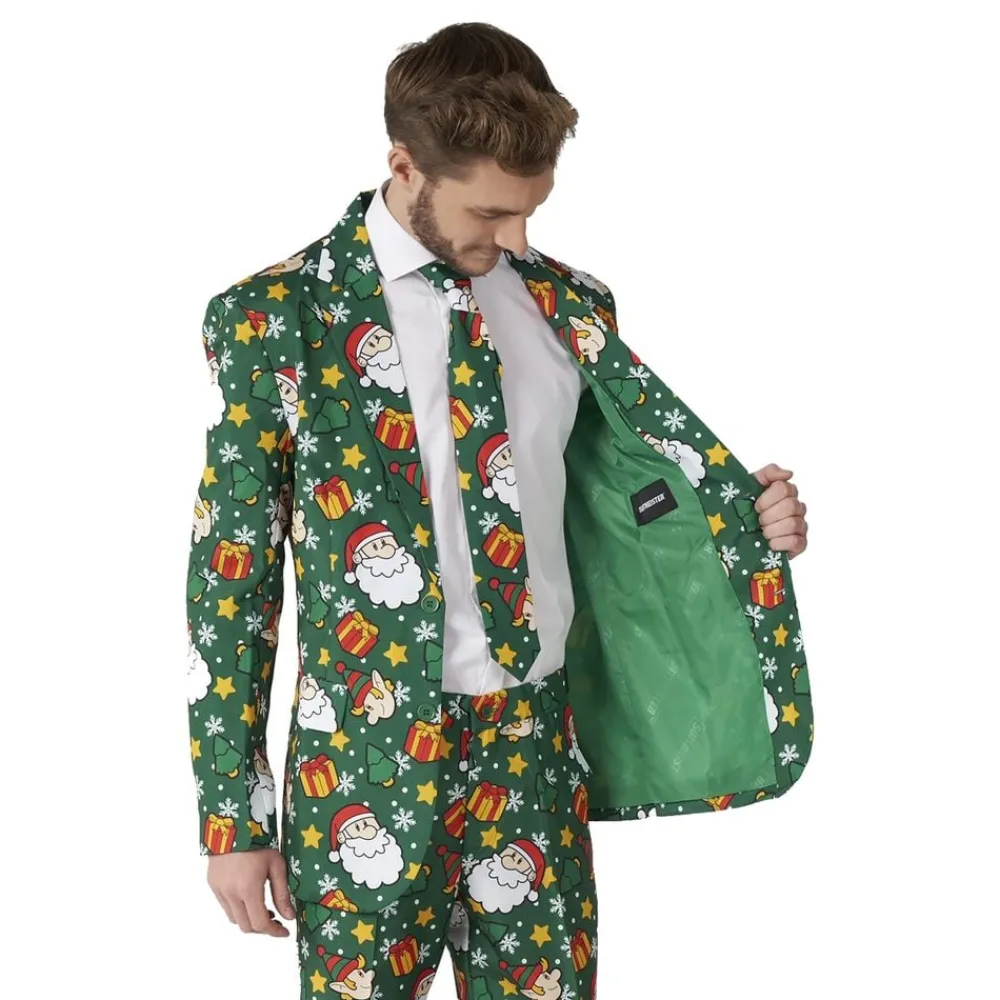 Oppo Merchandise Group B.V. Suitmeister Santa Elves Grøn Jakkesæt - Tøj|Udklædningskostumer