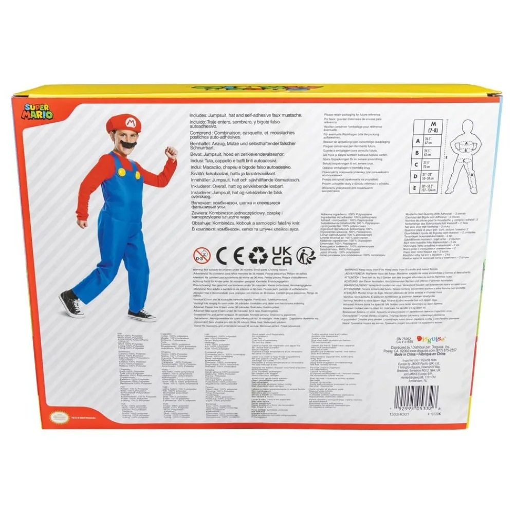 Jakks Europe B.V. Super Mario Deluxe Børnekostume - Udklædningskostumer|Kostumetema