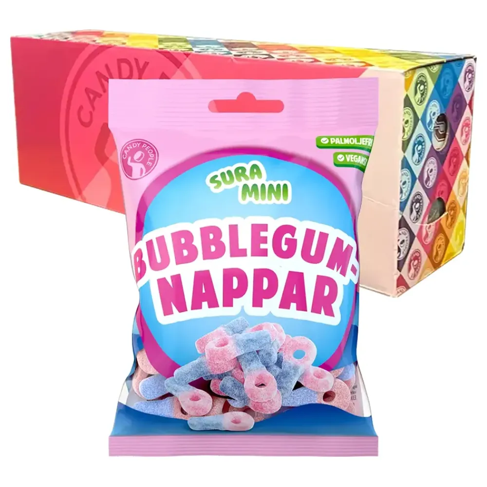 ERT Godis AB Sura Mini Bubblegumnapper Økonomipakke - Slik