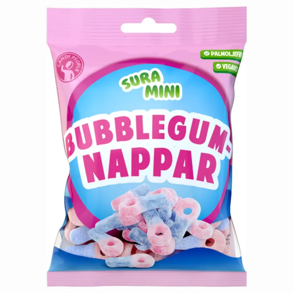 ERT Godis AB Sura Mini Bubblegumnapper Økonomipakke - Slik