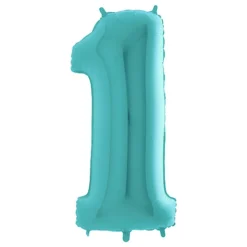 Ballongkungen AB Talballon Turkis Pastel - Balloner