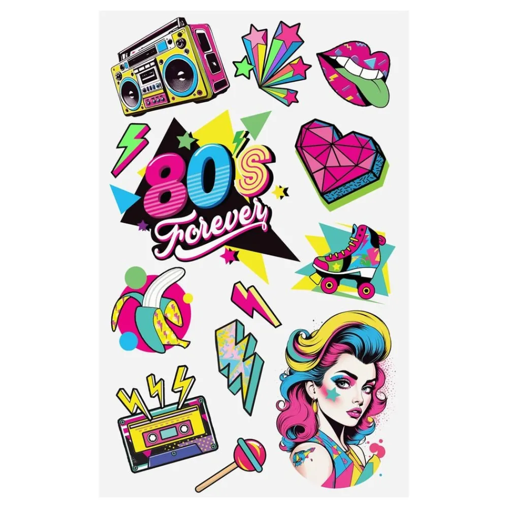 Fiestas Guirca, S.L Tatoveringer 80's Forever - Sminke|Kostumetema