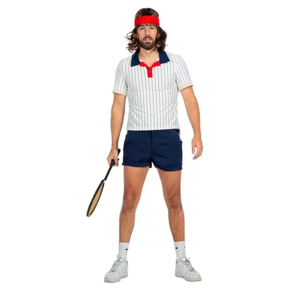 Discount Wilbers Karnaval B.V. Tennisspiller Retro Herrekostume