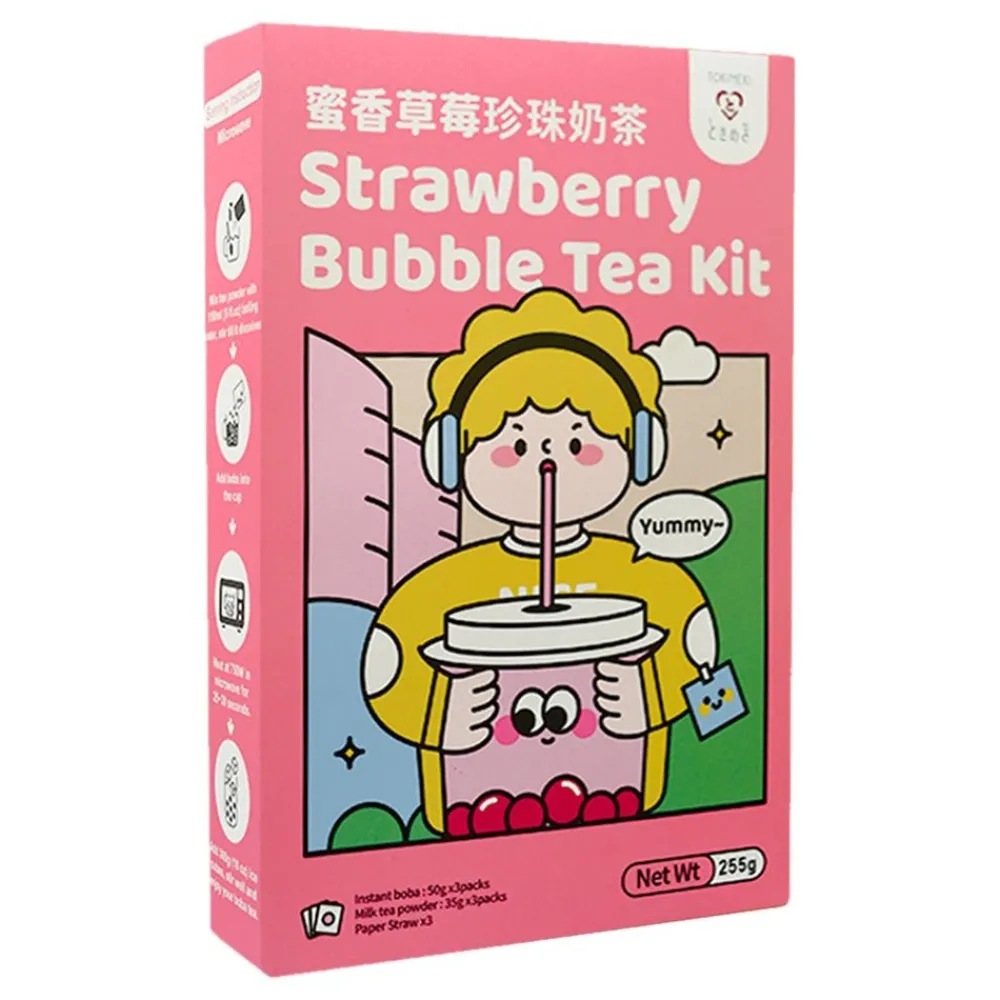 Best USA Godis AB Tokimeki Bubble Tea Kit Strawberry