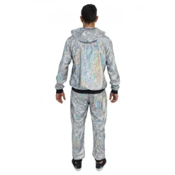 CHAKS Tracksuit Geometrisk Iridescent Silver - Tøj|Udklædningskostumer